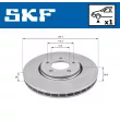 Jeu de 2 disques de frein avant SKF VKBD 80872 V1 - Visuel 2