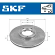 Jeu de 2 disques de frein avant SKF VKBD 80876 V2 - Visuel 2