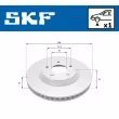 Jeu de 2 disques de frein avant SKF VKBD 80936 V1 - Visuel 2