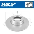 Jeu de 2 disques de frein avant SKF VKBD 80946 S2 - Visuel 2