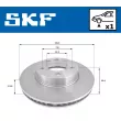 Disque de frein avant droit SKF VKBD 81057 V1 - Visuel 2