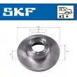 Jeu de 2 disques de frein arrière SKF VKBD 90190 V1 - Visuel 2