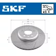 Jeu de 2 disques de frein arrière SKF VKBD 90268 V1 - Visuel 2