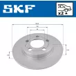 Jeu de 2 disques de frein arrière SKF VKBD 90361 S2 - Visuel 2