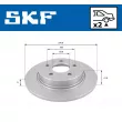 Jeu de 2 disques de frein arrière SKF VKBD 90364 S2 - Visuel 2
