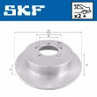 Jeu de 2 disques de frein arrière SKF VKBD 90373 S2 - Visuel 2