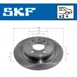 Jeu de 2 disques de frein arrière SKF VKBD 90525 S2 - Visuel 2