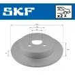 Jeu de 2 disques de frein arrière SKF VKBD 90552 S2 - Visuel 2