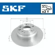 Jeu de 2 disques de frein arrière SKF VKBD 90621 S2 - Visuel 2