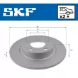 Jeu de 2 disques de frein arrière SKF VKBD 90624 S2 - Visuel 2