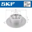 Jeu de 2 disques de frein arrière SKF VKBD 90682 S1 - Visuel 2