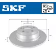 Jeu de 2 disques de frein arrière SKF VKBD 90698 S2 - Visuel 2