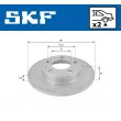 Jeu de 2 disques de frein arrière SKF VKBD 90770 S2 - Visuel 2