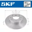 Jeu de 2 disques de frein arrière SKF VKBD 90884 S2 - Visuel 2