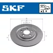 Jeu de 2 disques de frein arrière SKF VKBD 90897 V1 - Visuel 2