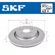 Jeu de 2 disques de frein arrière SKF VKBD 91075 V2 - Visuel 2