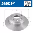 Jeu de 2 disques de frein arrière SKF VKBD 91098 S2 - Visuel 2