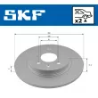 Jeu de 2 disques de frein arrière SKF VKBD 91128 S2 - Visuel 2