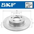 Jeu de 2 disques de frein arrière SKF VKBD 91148 S2 - Visuel 2