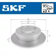 Jeu de 2 disques de frein arrière SKF VKBD 91178 S2 - Visuel 2