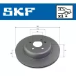 Disque de frein avant gauche SKF VKBD 91356 V1 - Visuel 2