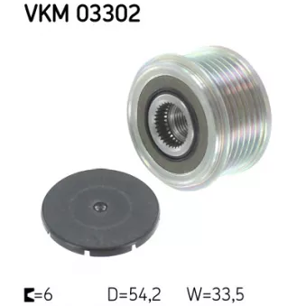 Poulie roue libre, alternateur SKF