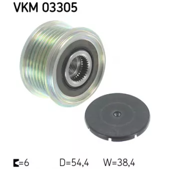 Poulie roue libre, alternateur SKF