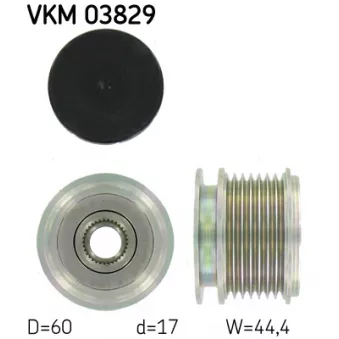 Poulie roue libre, alternateur SKF VKM 03829