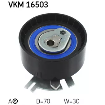 Poulie-tendeur, courroie crantée SKF VKM 16503
