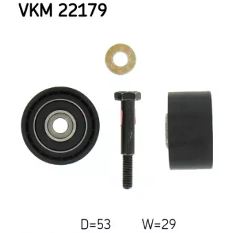 Poulie renvoi/transmission, courroie de distribution SKF VKM 22179