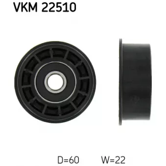 Poulie renvoi/transmission, courroie de distribution SKF VKM 22510