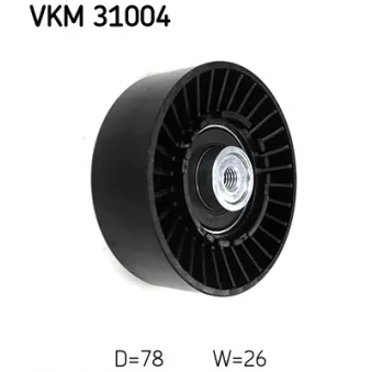 Poulie-tendeur, courroie trapézoïdale à nervures SKF VKM 31004