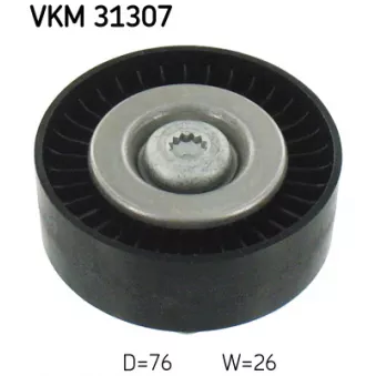 Poulie renvoi/transmission, courroie trapézoïdale à nervures SKF VKM 31307
