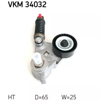 Poulie-tendeur, courroie trapézoïdale à nervures SKF VKM 34032