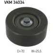 Poulie renvoi/transmission, courroie trapézoïdale à nervures SKF VKM 34034 - Visuel 1