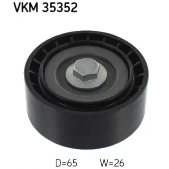 Poulie renvoi/transmission, courroie trapézoïdale à nervures SKF VKM 35352