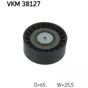 Poulie renvoi/transmission, courroie trapézoïdale à nervures SKF VKM 38127