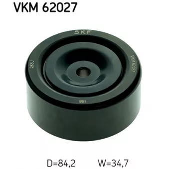 Poulie-tendeur, courroie trapézoïdale à nervures SKF VKM 62027