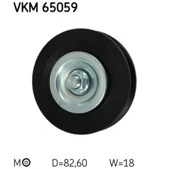 Poulie-tendeur, courroie trapézoïdale SKF VKM 65059