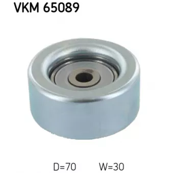 Poulie renvoi/transmission, courroie trapézoïdale à nervures SKF VKM 65089