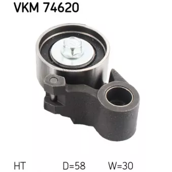 Poulie-tendeur, courroie crantée SKF VKM 74620