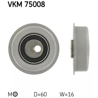 Poulie-tendeur, courroie crantée SKF VKM 75008