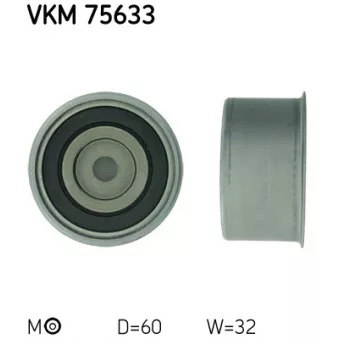 Poulie-tendeur, courroie crantée SKF VKM 75633