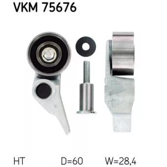 Poulie-tendeur, courroie crantée SKF VKM 75676