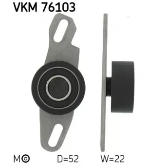 Poulie-tendeur, courroie crantée SKF VKM 76103