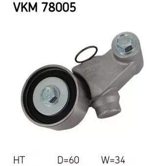 Poulie-tendeur, courroie crantée SKF VKM 78005