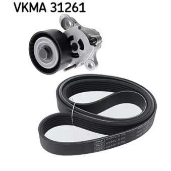 Jeu de courroies trapézoïdales à nervures SKF VKMA 31261