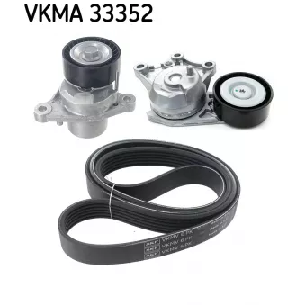 Jeu de courroies trapézoïdales à nervures SKF VKMA 33352