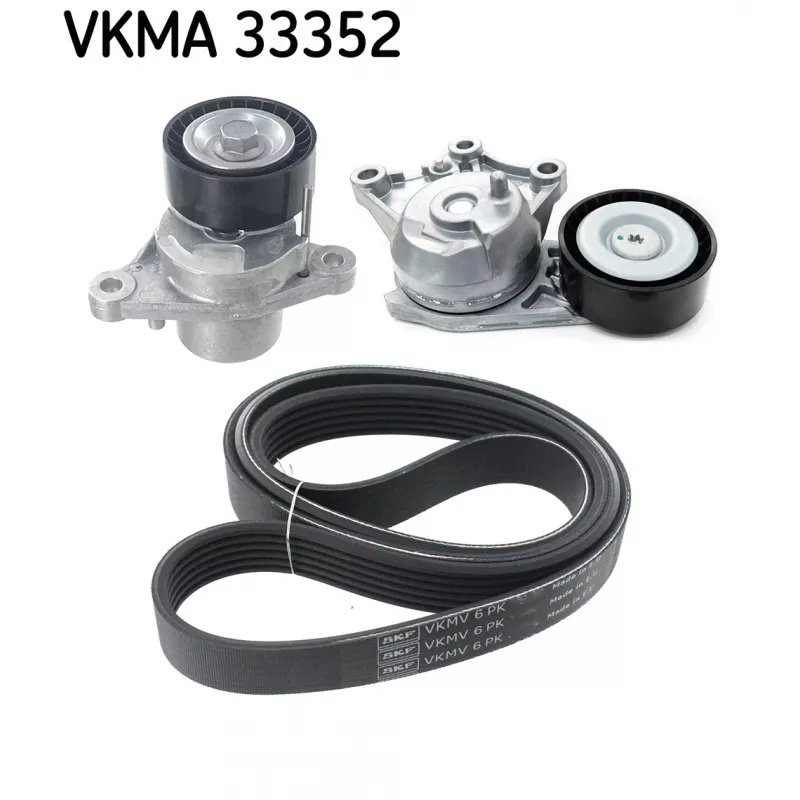 Jeu de courroies trapézoïdales à nervures SKF VKMA 33352