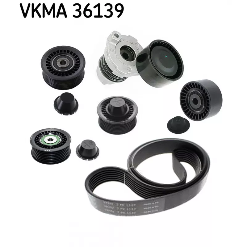 Jeu de courroies trapézoïdales à nervures SKF VKMA 36139